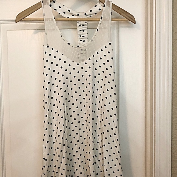 American Rag Black Polka Dot Racerback Tank-Sz S - Picture 1 of 4